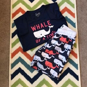 Two piece rash guard and swim trunk set. ❤️